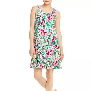 Tommy Bahama White Floral Sunset Cove Print‎ Ruffle Mini Dress Size Small